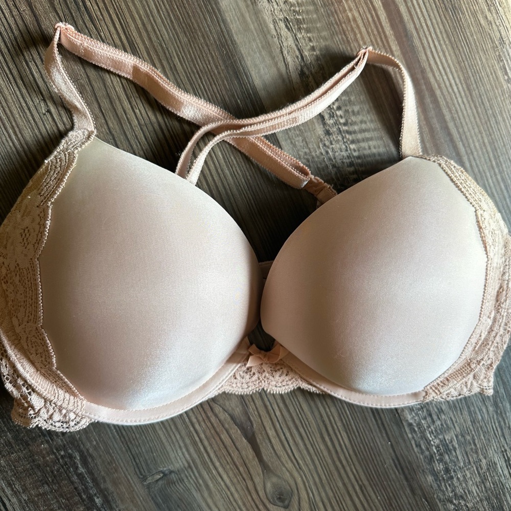 Victoria's Secret dream angel push up praline Lace Bra convertible 36D